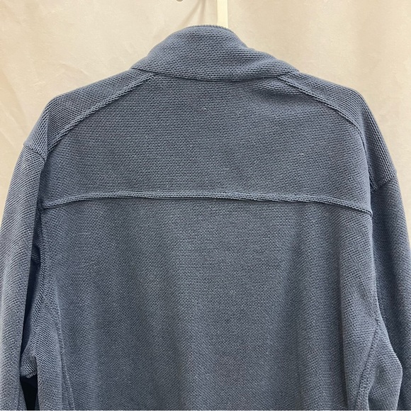 Gerry Weber Thermal Fleece Full Zip Heavy Knit Men's Navy Large Tall Jacket - Picture 9 of 10